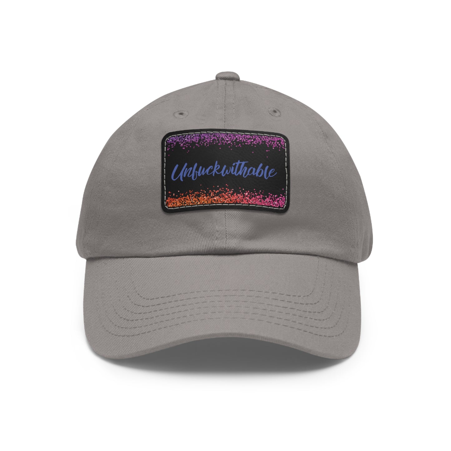 Dad Hat with Leather Patch (Rectangle)