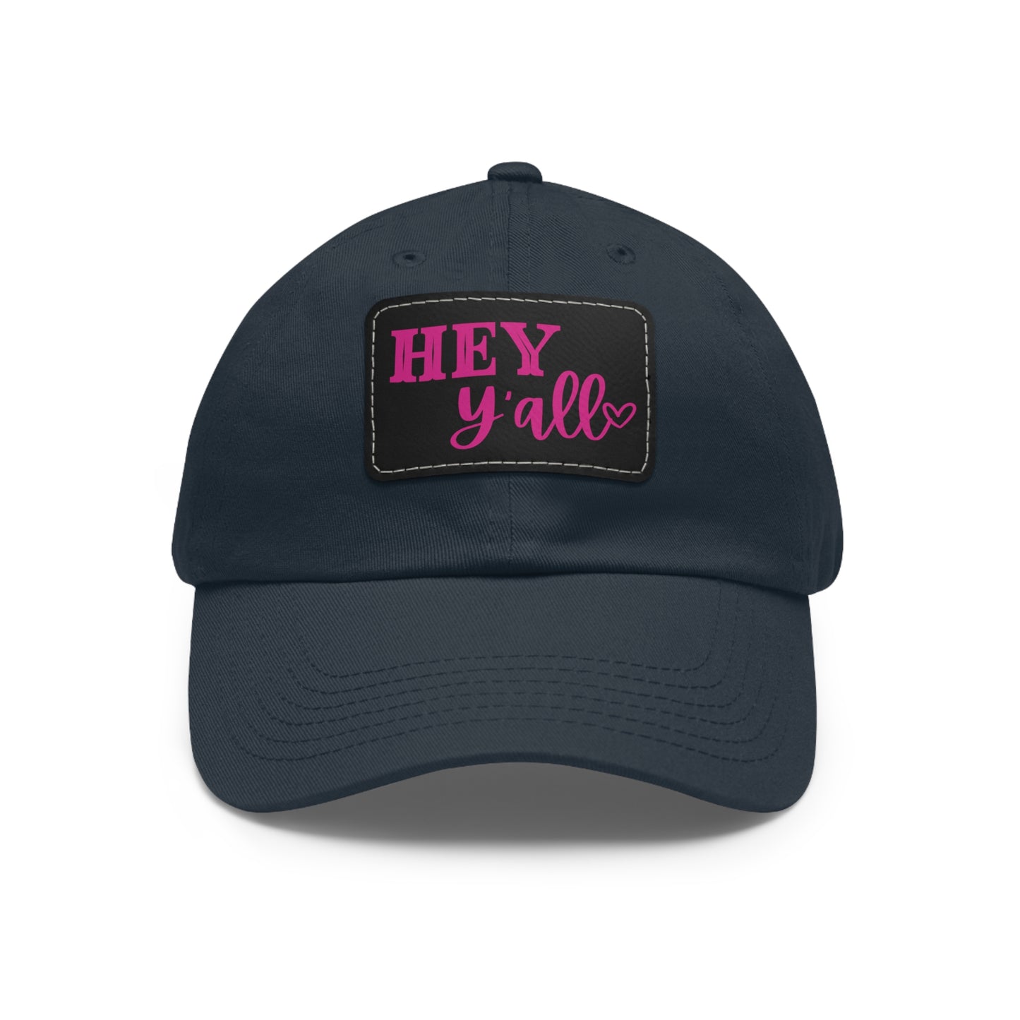 Dad Hat with Leather Patch (Rectangle)