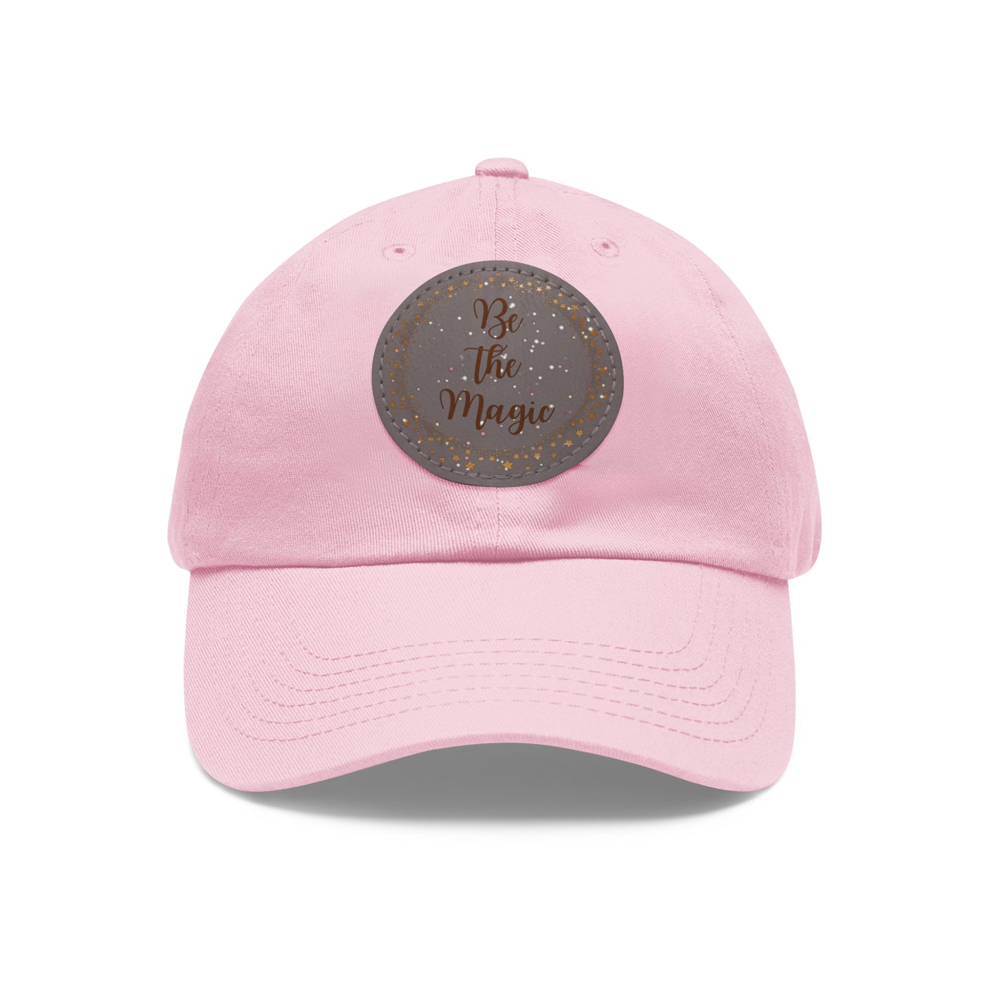 Dad Hat with Leather Patch (Round)