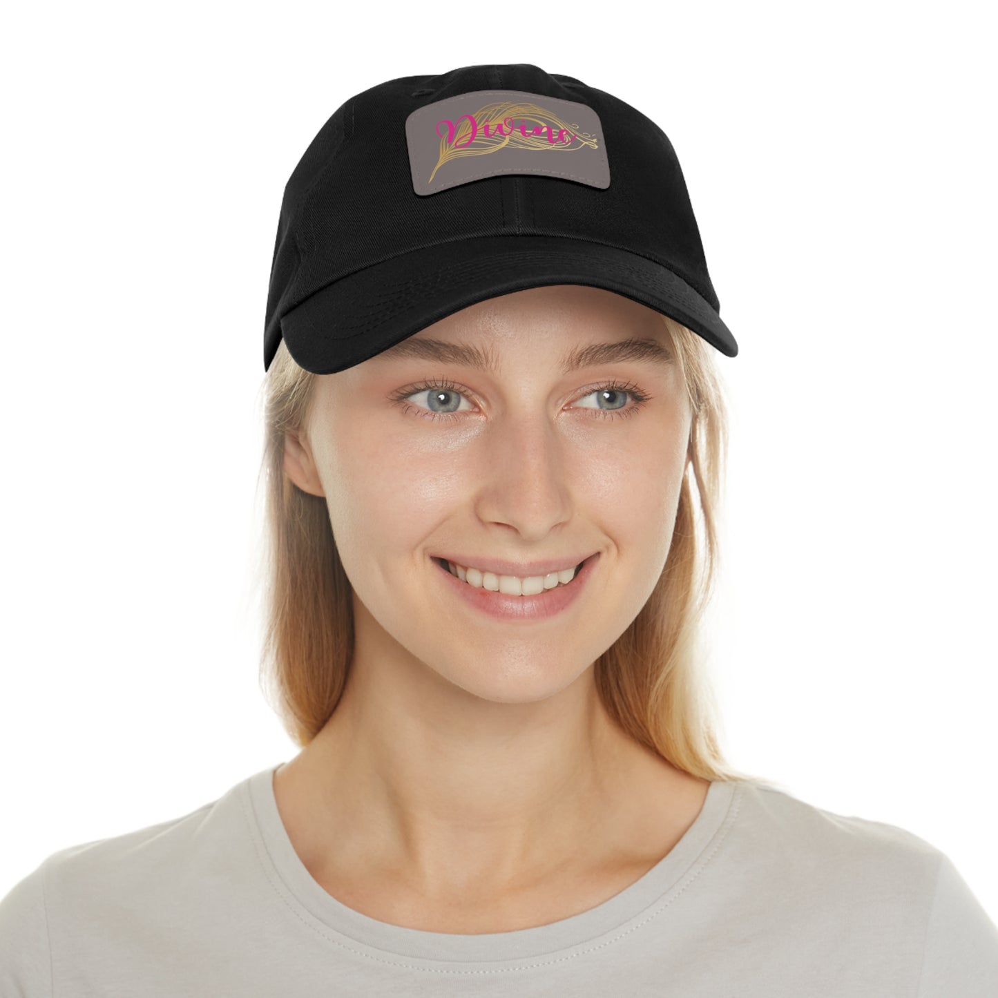 Dad Hat with Leather Patch (Rectangle)