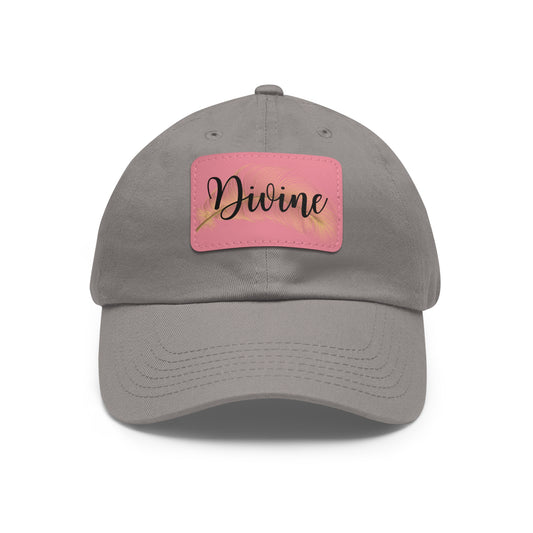 Dad Hat with Leather Patch (Rectangle)