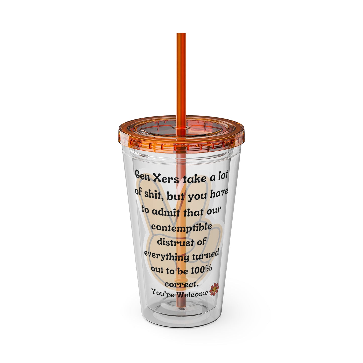 Sunsplash Tumbler with Straw, 16oz