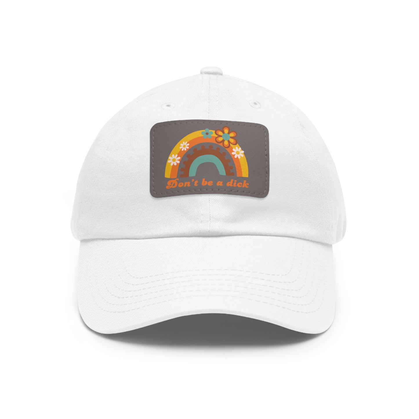 Dad Hat with Leather Patch (Rectangle)