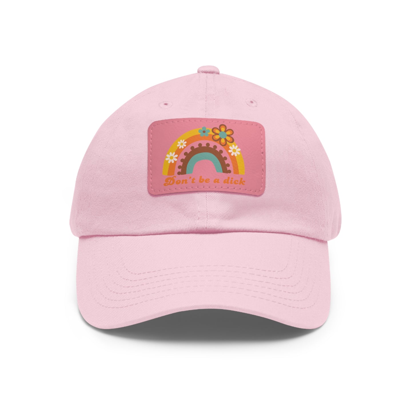 Dad Hat with Leather Patch (Rectangle)