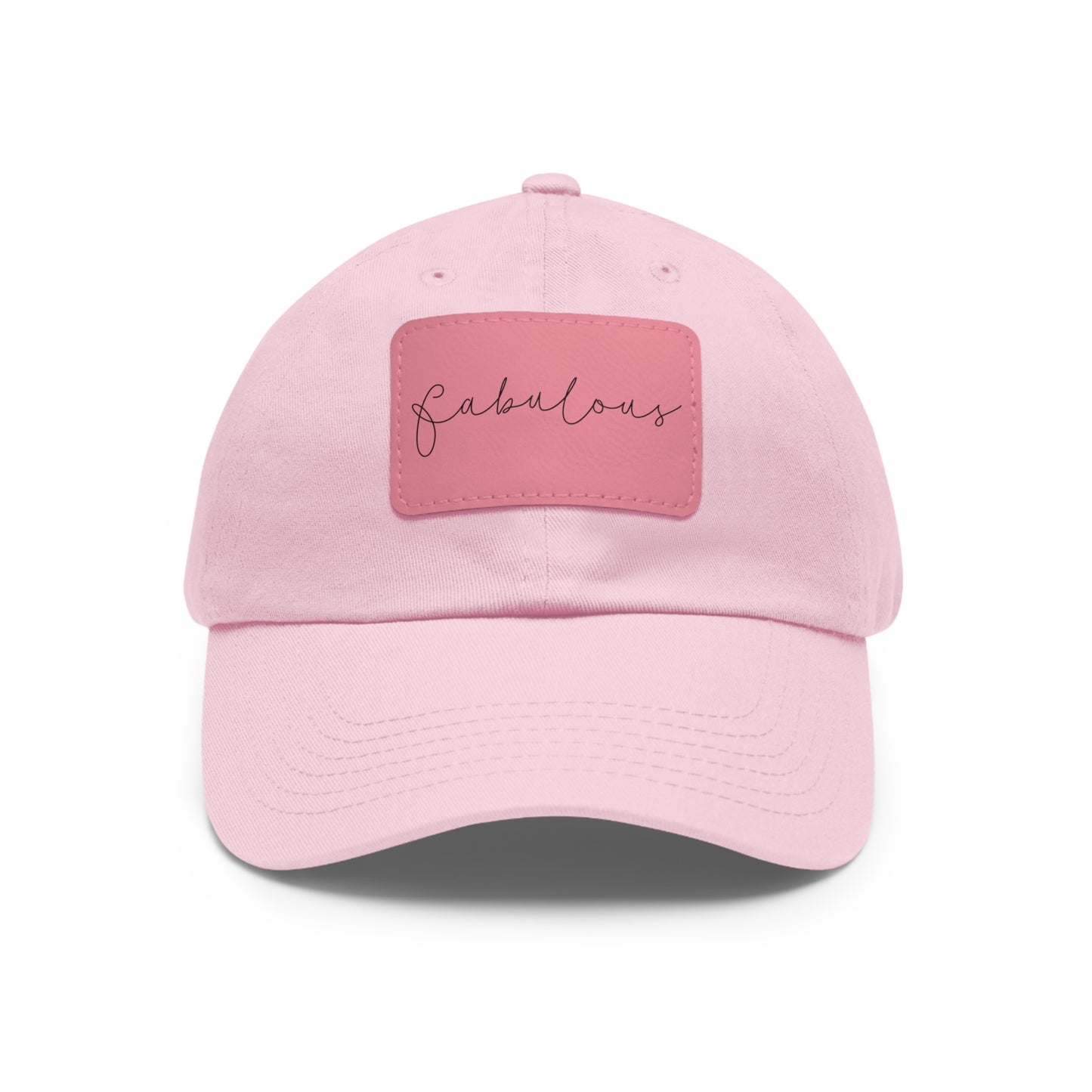 Dad Hat with Leather Patch (Rectangle)