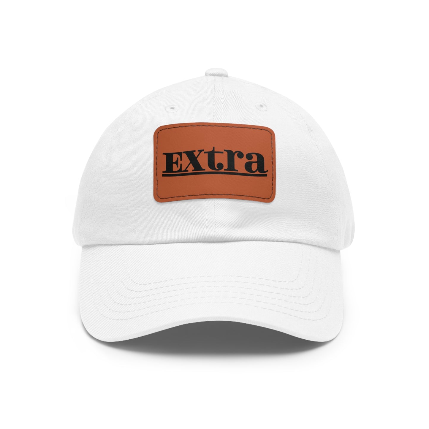 Dad Hat with Leather Patch (Rectangle)