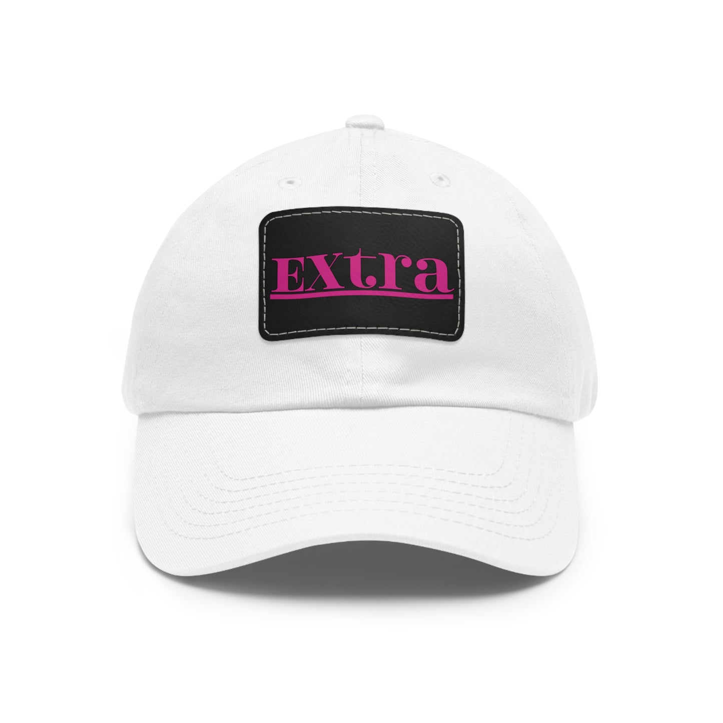 Dad Hat with Leather Patch (Rectangle)