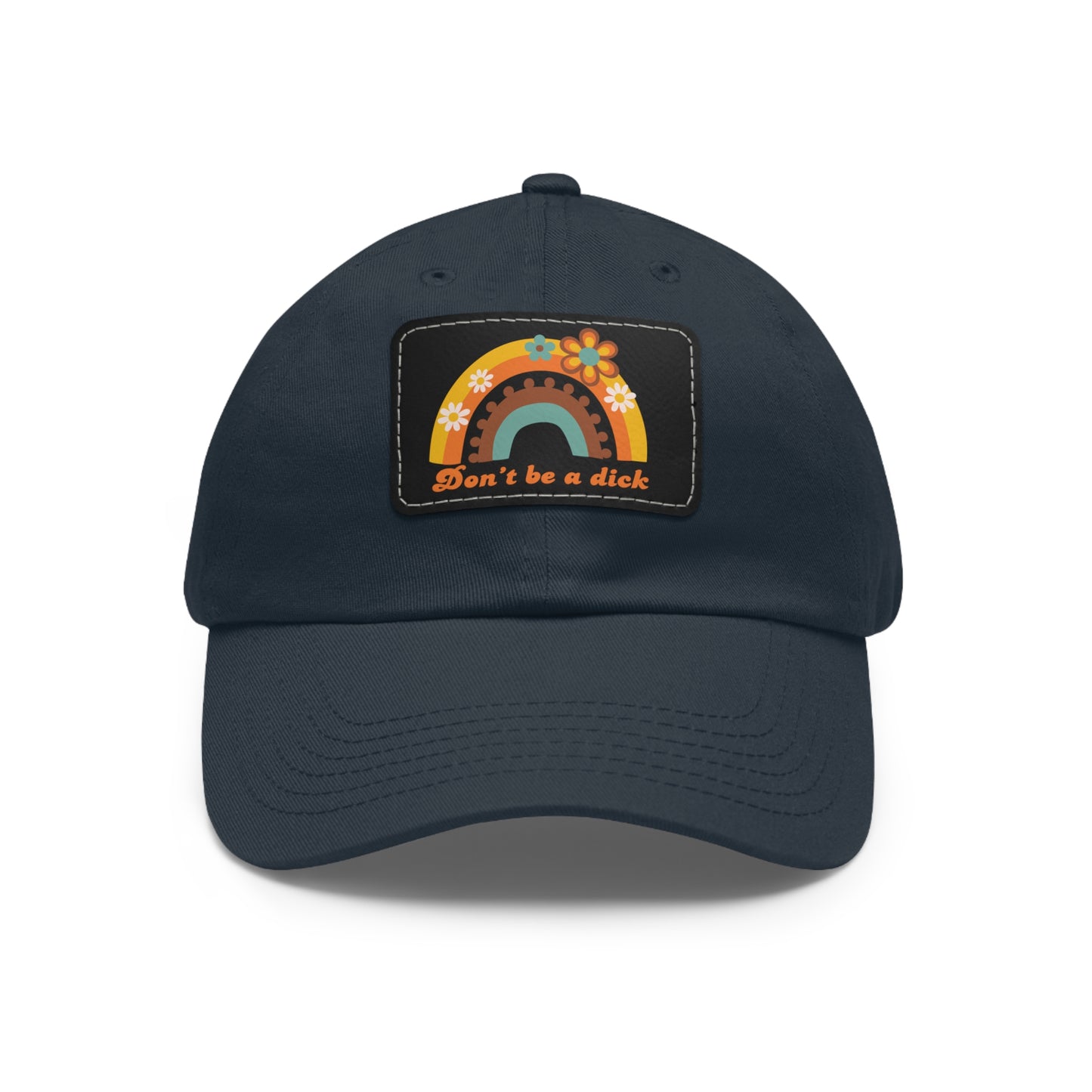 Dad Hat with Leather Patch (Rectangle)