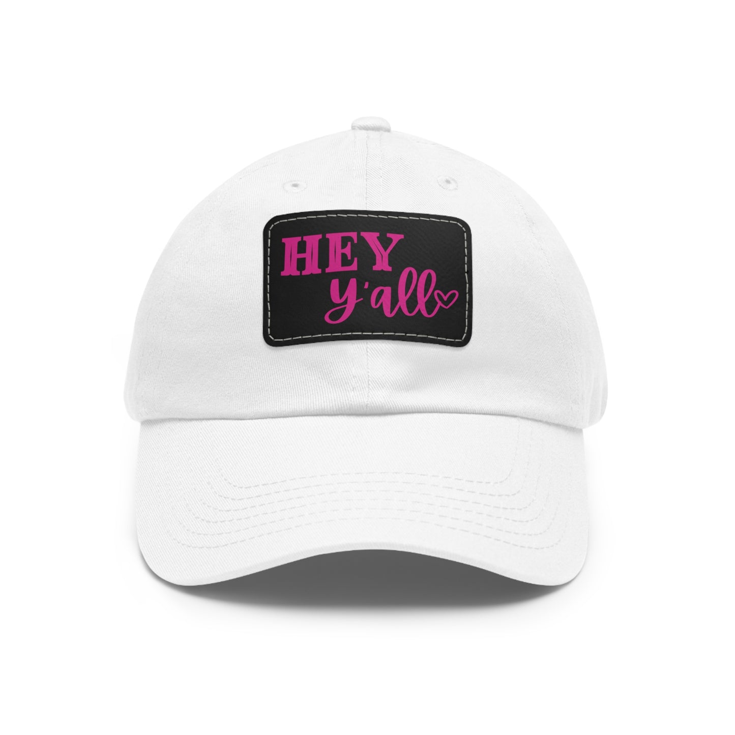 Dad Hat with Leather Patch (Rectangle)