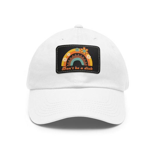 Dad Hat with Leather Patch (Rectangle)