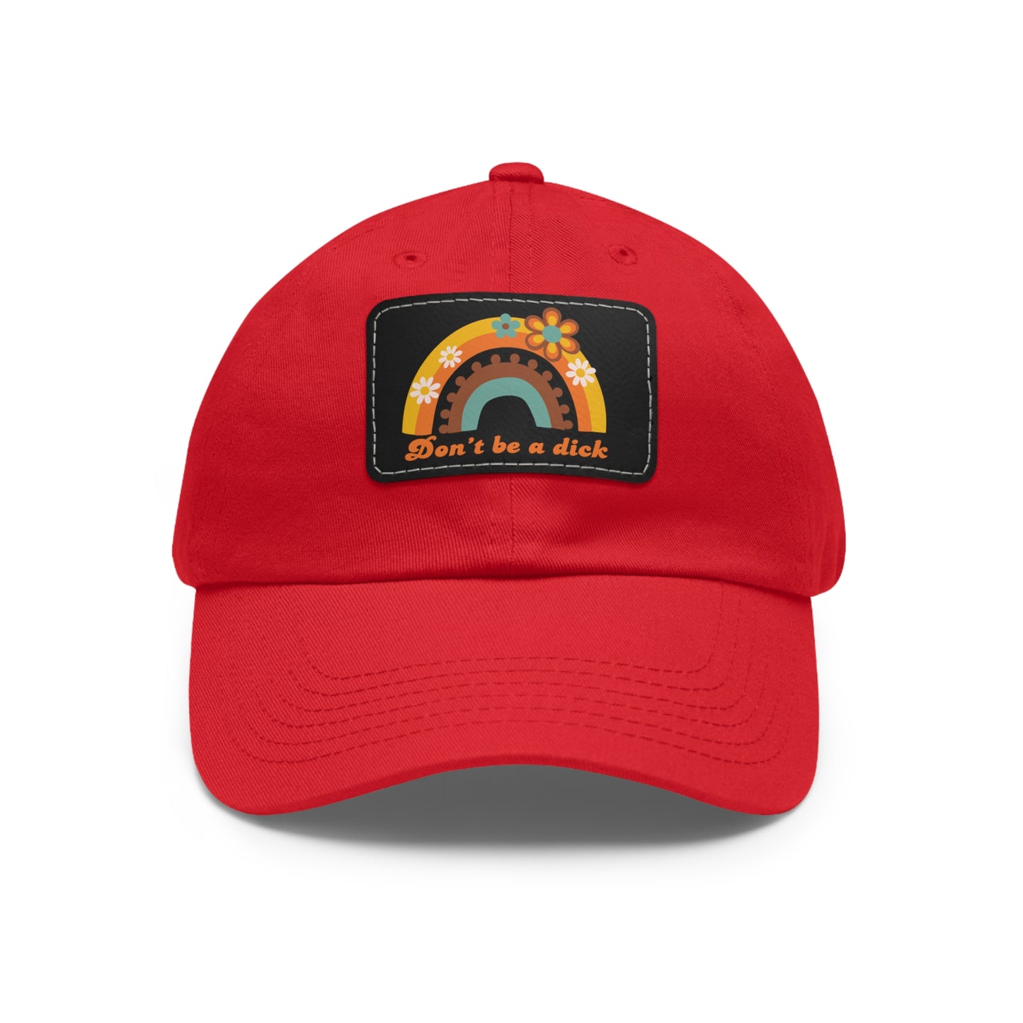 Dad Hat with Leather Patch (Rectangle)