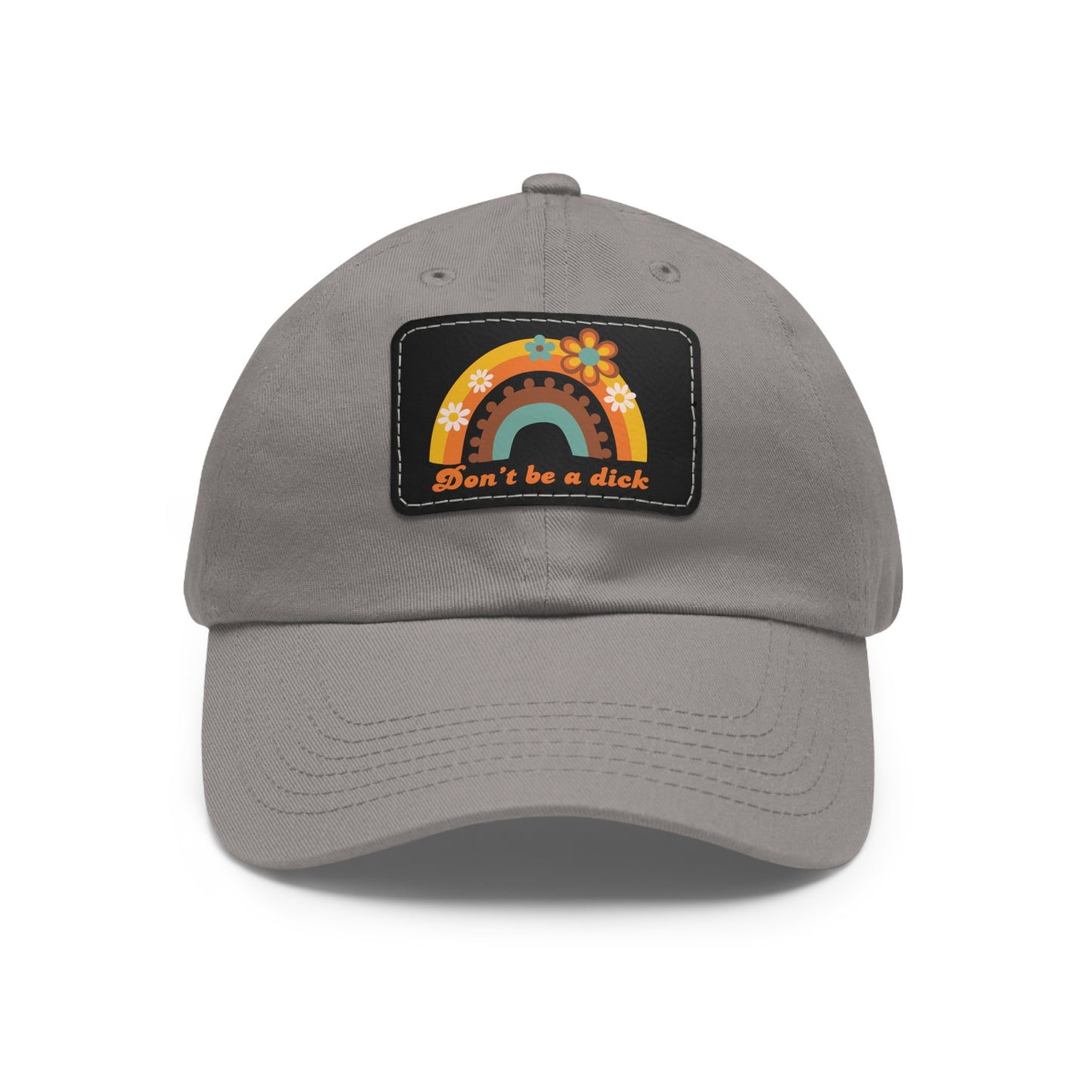 Dad Hat with Leather Patch (Rectangle)