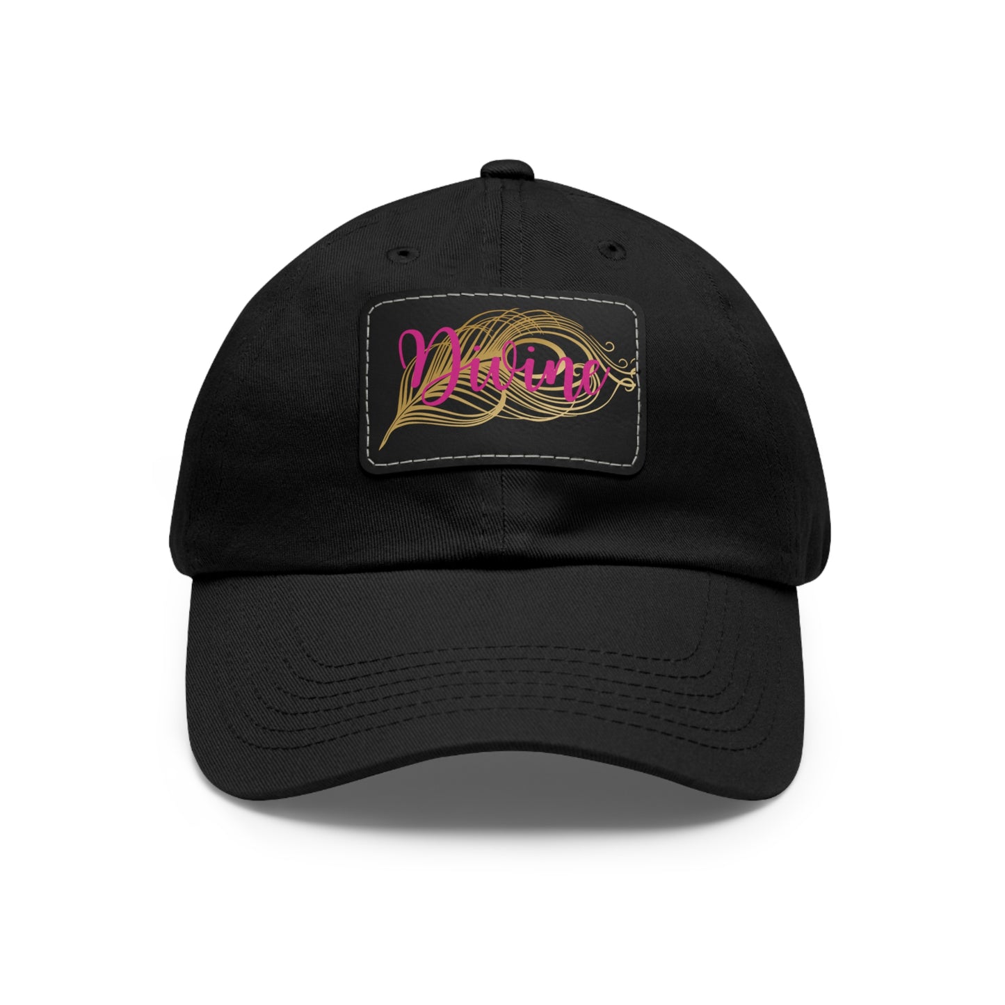 Dad Hat with Leather Patch (Rectangle)