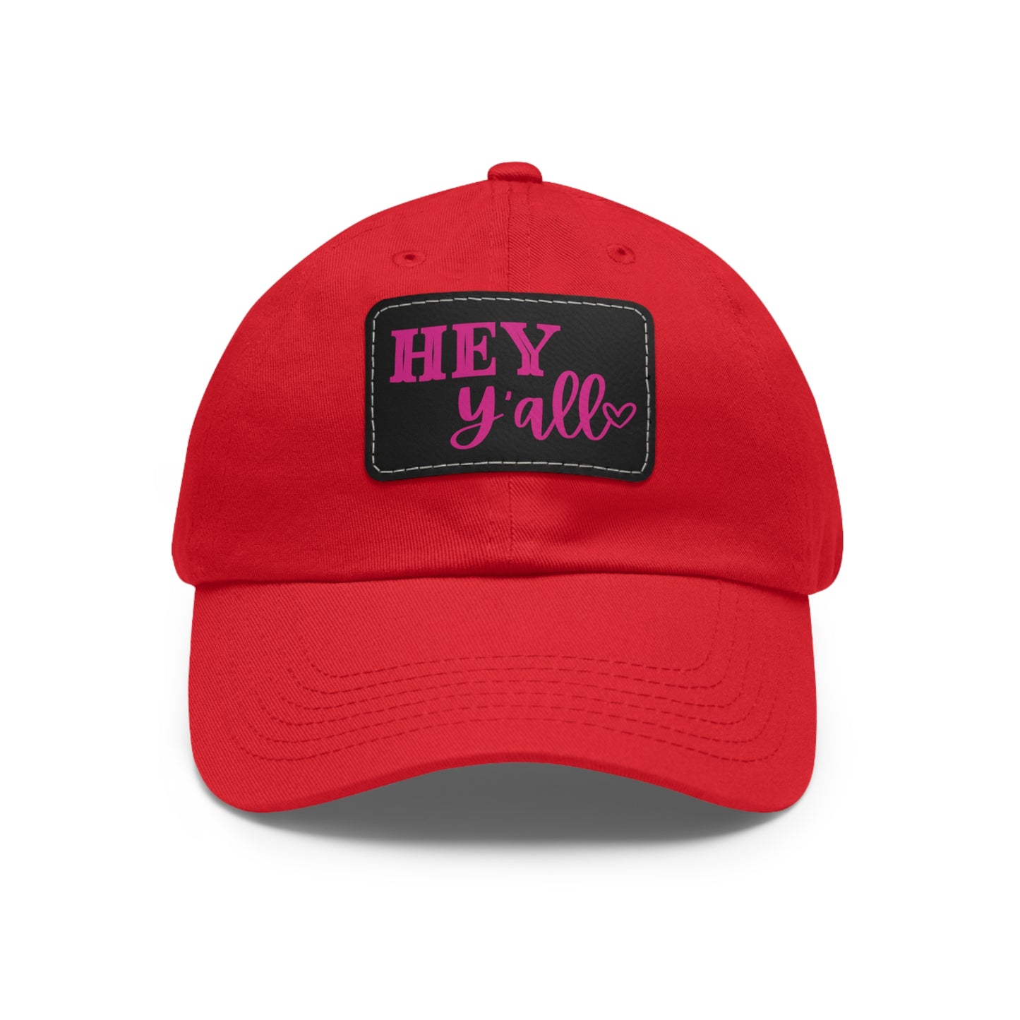 Dad Hat with Leather Patch (Rectangle)