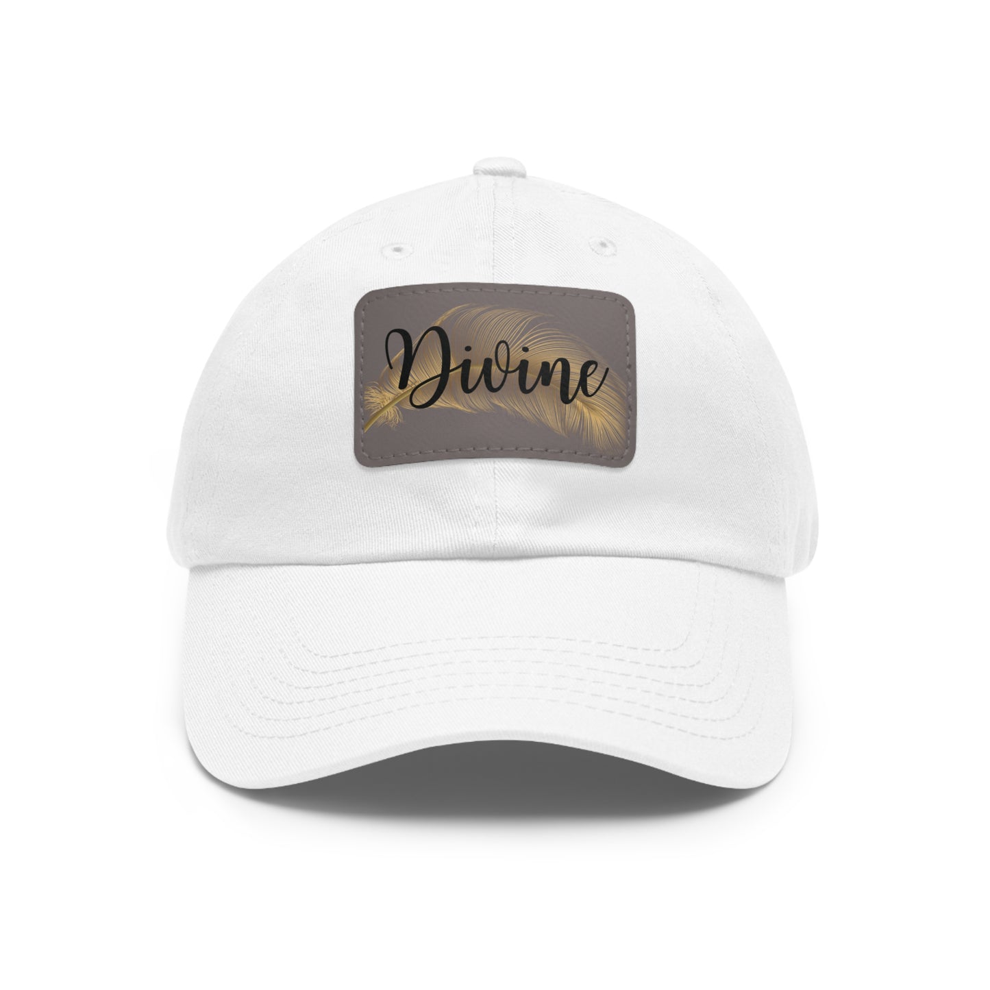 Dad Hat with Leather Patch (Rectangle)